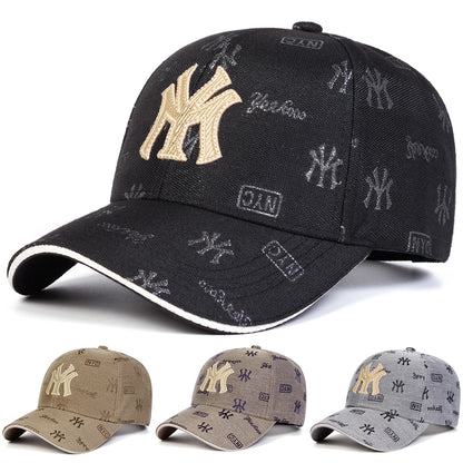 Unisex MY Letter Embroidered Adjustable Baseball Cap