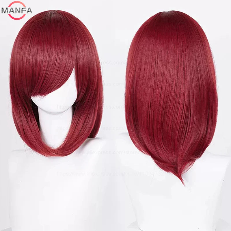 40cm Heat Resistant Anime Cosplay Wig with Bangs