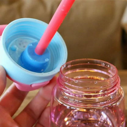 Kids Water Bottle with Straw and Handle