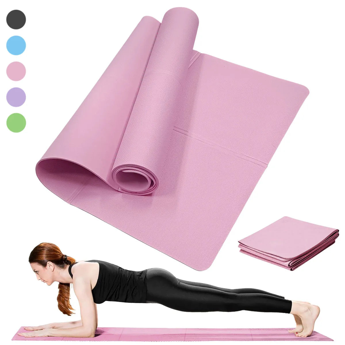 3 to 6mm Non Slip Yoga and Pilates Exercise Mat