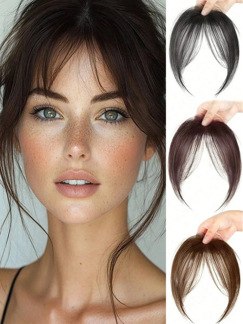 Women's Natural Clip In Middle Part Bangs Hair Extension