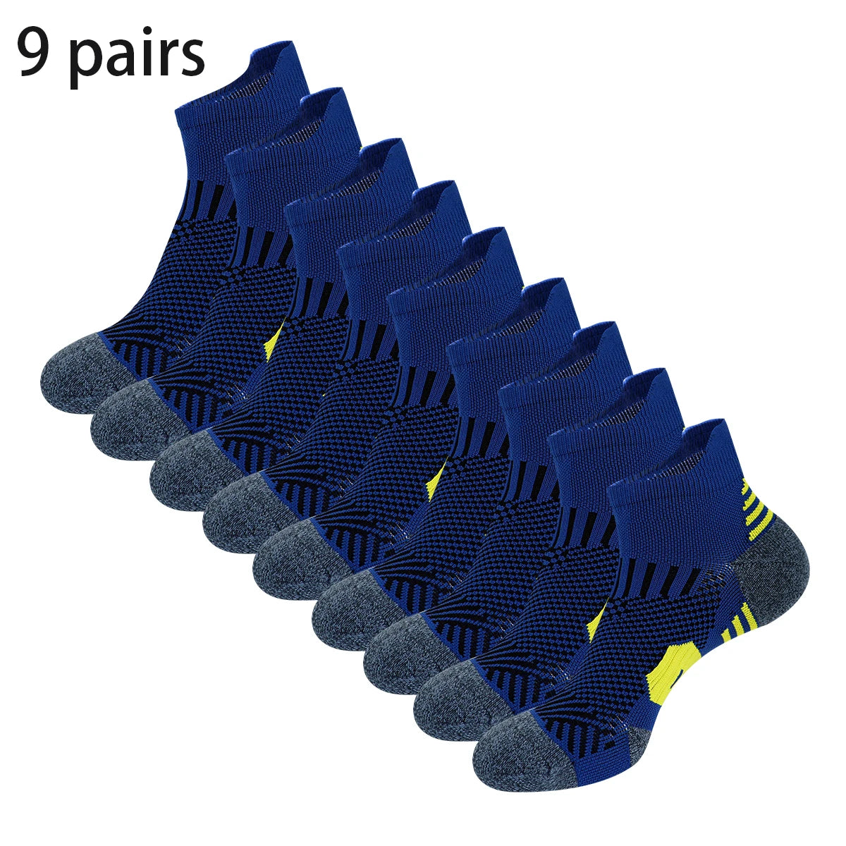 3 or 9 Pairs Non Slip Sports Socks for Men and Women