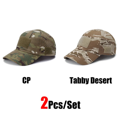1 or 2 Pack Men's Camouflage Outdoor Baseball Caps
