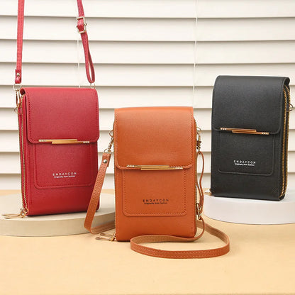 Touch Screen Cell Phone Crossbody Bag with Card Holder for Women