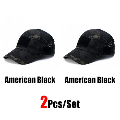1 or 2 Pack Men's Camouflage Outdoor Baseball Caps