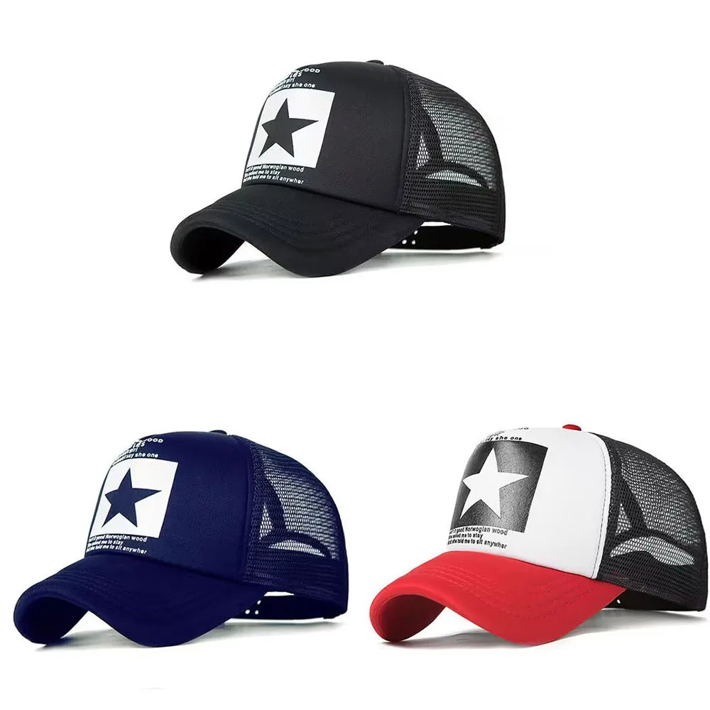 Unisex Breathable Mesh Snapback Baseball Cap
