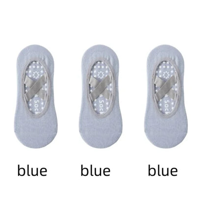 1 or 3 Pairs Women's Anti Slip Yoga Pilates Socks