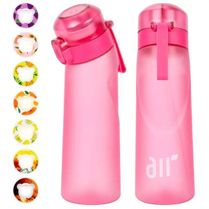 Leak Proof Sports Water Bottle with Straw and Flavor Pod