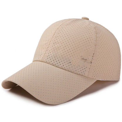Breathable Mesh Solid Color Baseball Cap for Men & Women