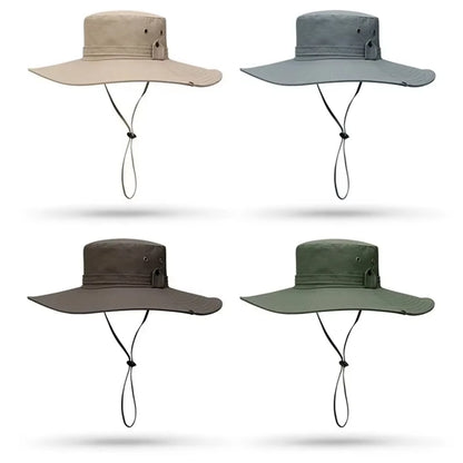 Men's UV Protection Wide Brim Fishing Sun Hat