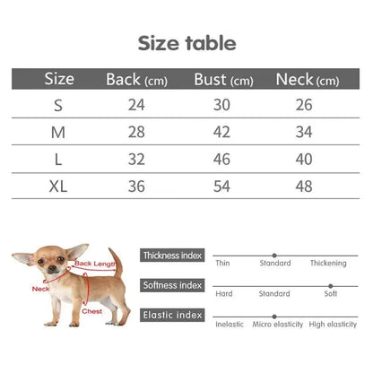 Soft Fleece Winter Dog Coat for Small Dogs & Puppies