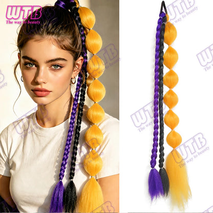 26 Inch Purple Braided Ponytail Hair Extension