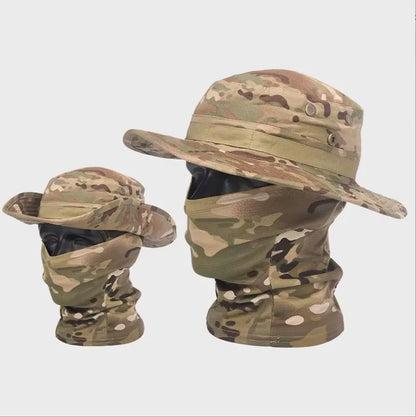 Camouflage Boonie Hat and Balaclava Outdoor Set