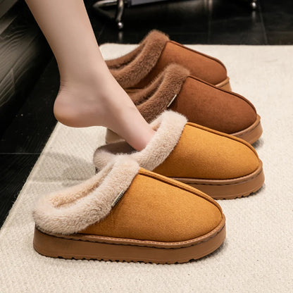 Unisex Fluffy Warm EVA Thick Sole Winter Slippers