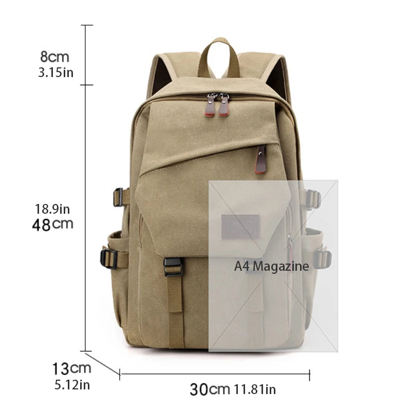 Men's Large Capacity Multi Compartment Travel Backpack