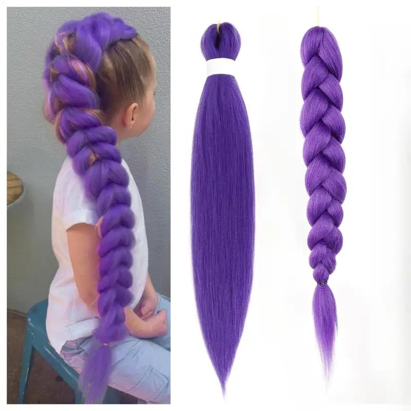 26 Inch Purple Braided Cosplay Wig
