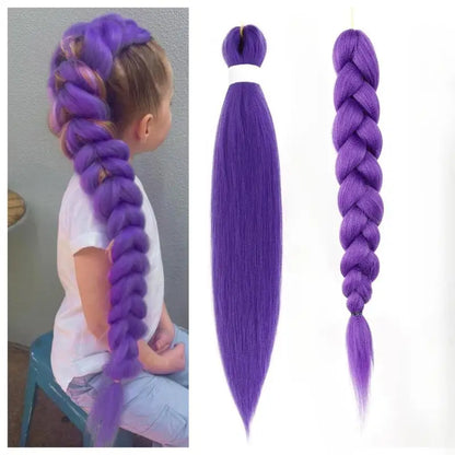 26 Inch Purple Braided Cosplay Wig