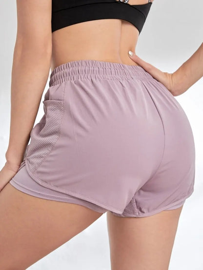 Women's 2 in 1 Yoga Running Shorts with Pockets