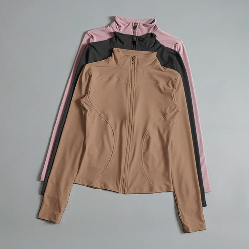 Women's Zip Long Sleeve Yoga Sports Jacket