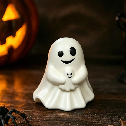 Cute Middle Finger Ghost Halloween Decor Figure
