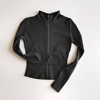 Women's Quick Dry Zip Long Sleeve Fitness Jacket