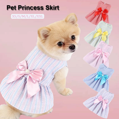 Cute Flower Princess Dress for Small Dogs & Cats Summer Pet Clothing