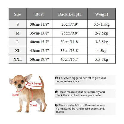 Warm Fleece Winter Coat for Small & Medium Dogs and Cats