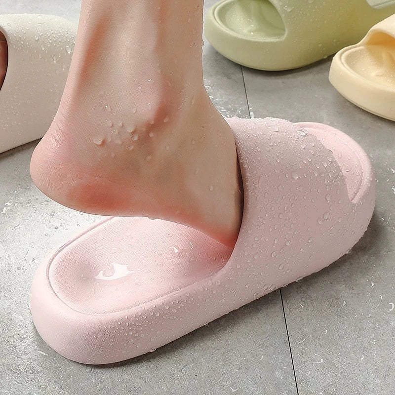 Unisex EVA Cloud Pillow Slides Thick Sole Non Slip Bathroom Slippers