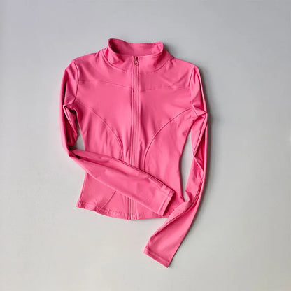 Women's Quick Dry Zip Long Sleeve Fitness Jacket
