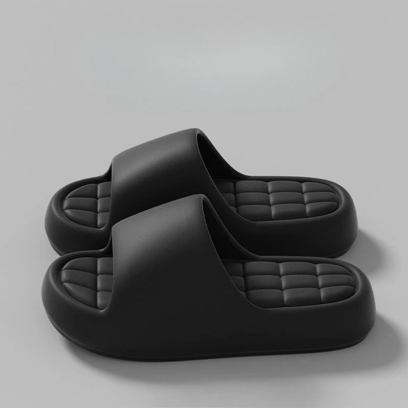 Unisex Cloud Cushion EVA Slides Thick Sole Non Slip Bathroom Slippers