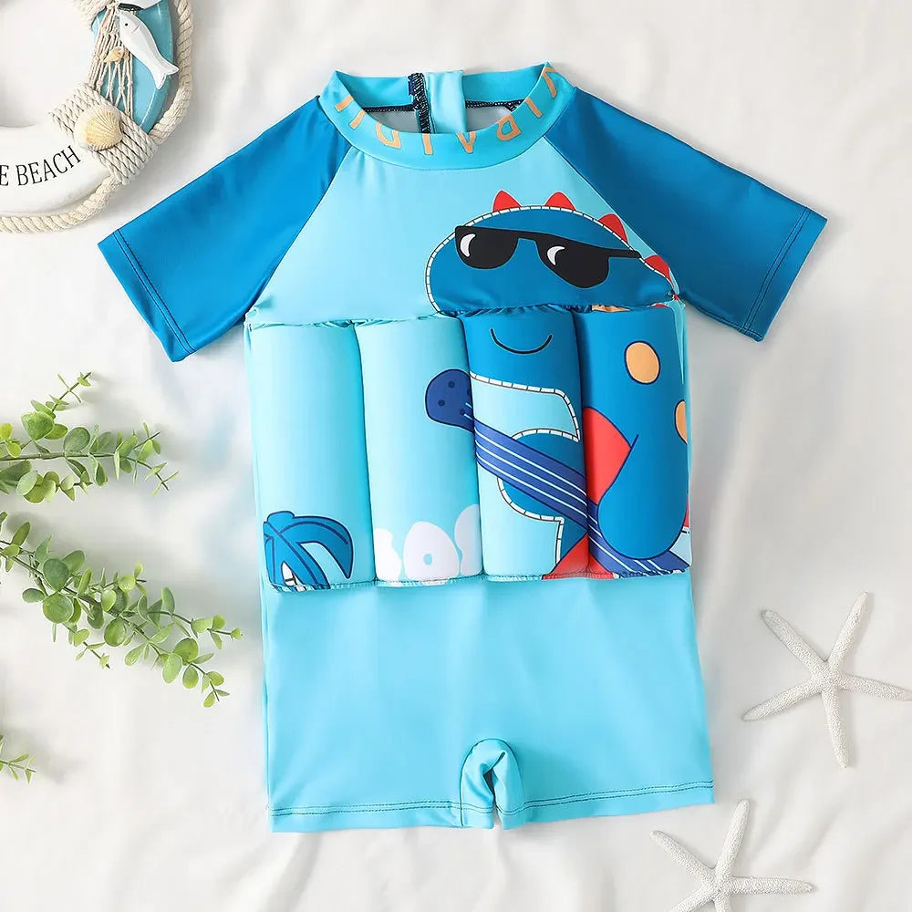 Children’s Cartoon Buoyancy Swimsuit One Piece Swimwear for Boys & Girls