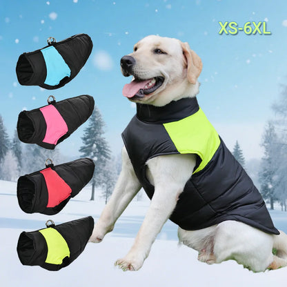 Warm Waterproof Dog Jacket with D-Ring for Small & Large Dogs