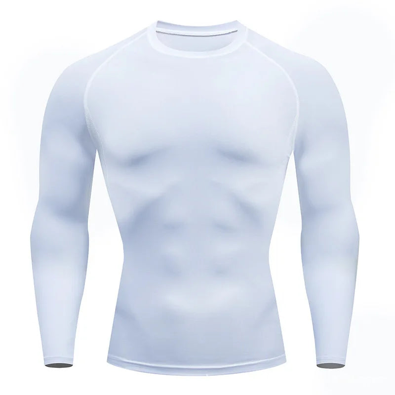 Men's Quick Dry Long Sleeve Compression Running Shirt