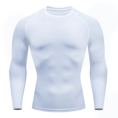 Men's Quick Dry Long Sleeve Compression Running Shirt