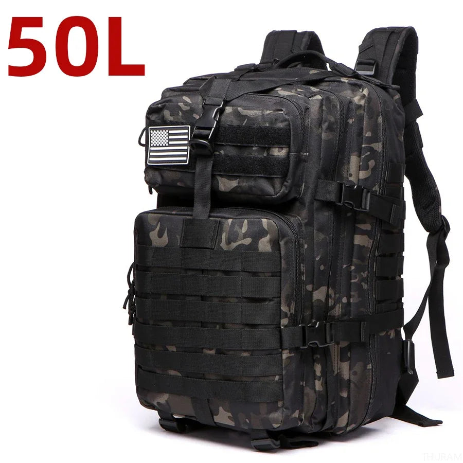 25L or 50L Waterproof Tactical Hiking Backpack