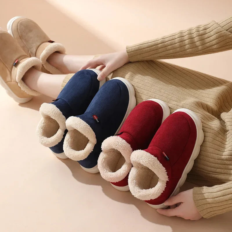 Unisex Warm Plush Indoor Outdoor Slippers