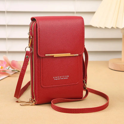 Touch Screen Cell Phone Crossbody Bag with Card Holder for Women