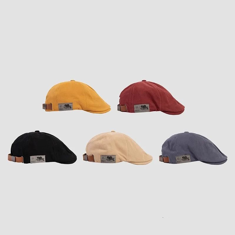 Unisex Vintage British Ivy Newsboy Cap