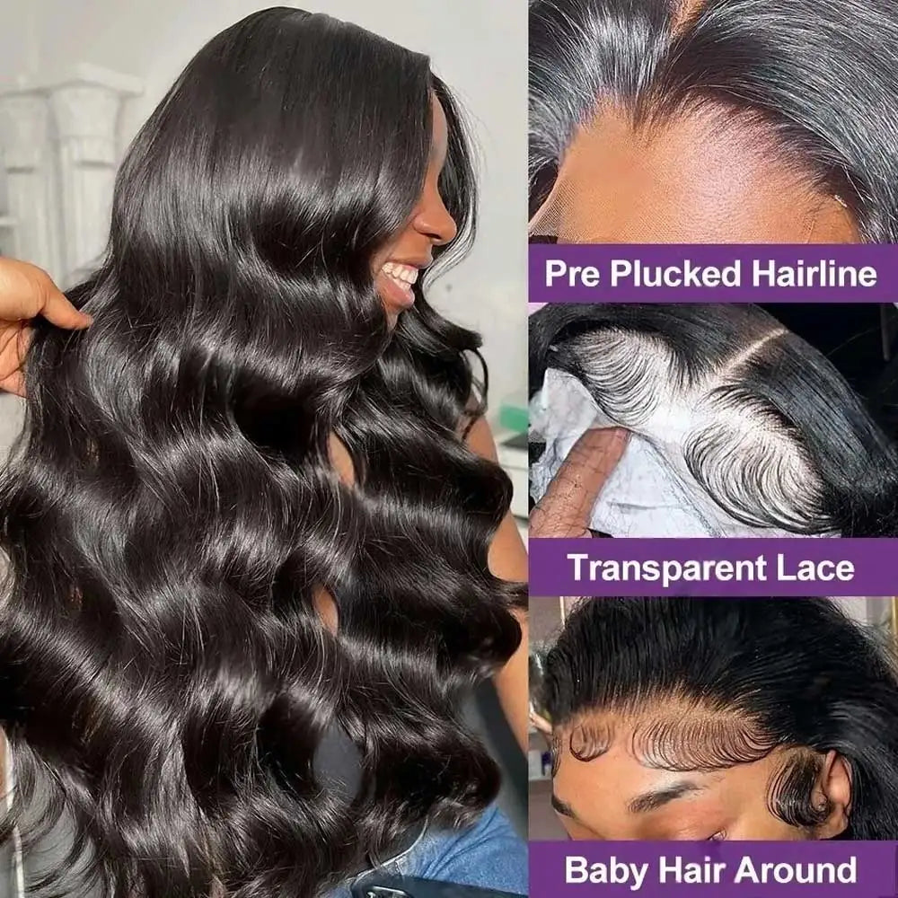 Women's 250% Density Body Wave HD Lace Front Human Hair Wig