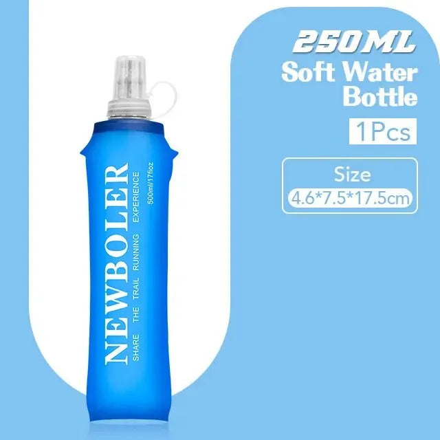 NEWBOLER 250ml or 500ml Collapsible Soft Flask Water Bottle