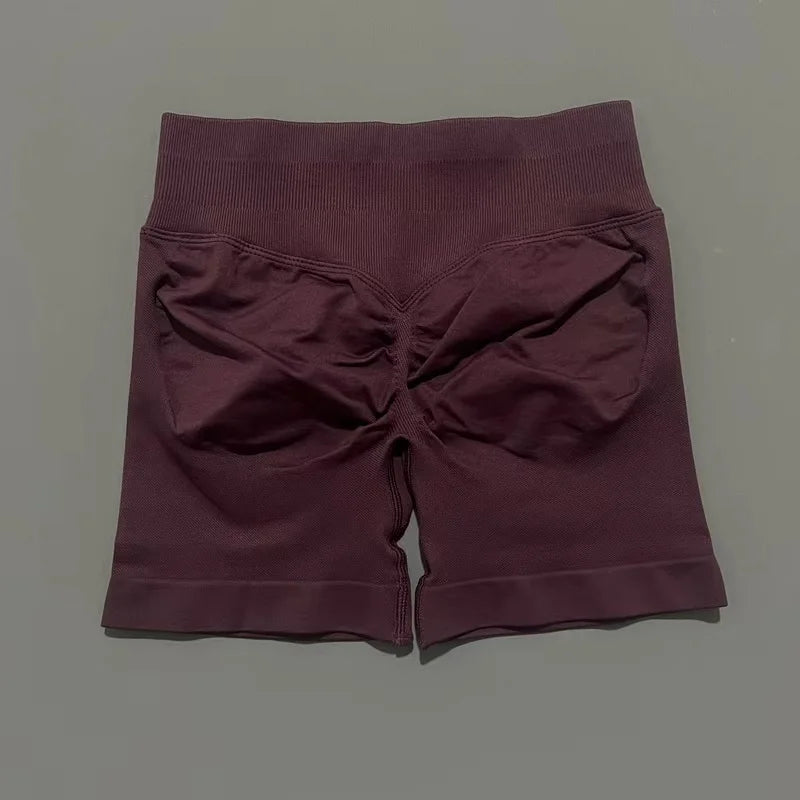 Women Fitness Workout Shorts Yoga High Waist Lift Butt Fitness Shorts Gym Running Sportswear Women Push Up Gym Leggings