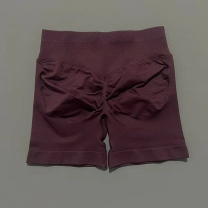 Women Fitness Workout Shorts Yoga High Waist Lift Butt Fitness Shorts Gym Running Sportswear Women Push Up Gym Leggings
