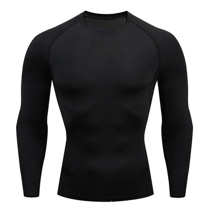 Men's Quick Dry Long Sleeve Compression Running Shirt