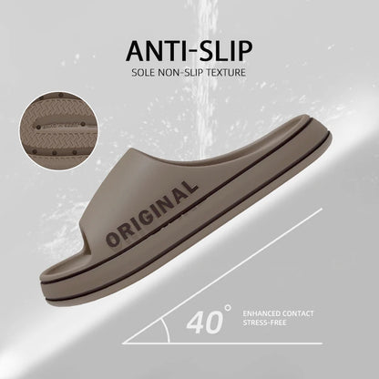 Feslishoet Unisex Thick Sole Anti Slip Slide Sandals