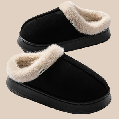 Women’s Plush Fleece Lined Winter Slippers Non Slip Home Shoes