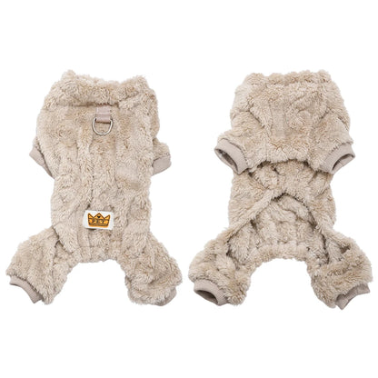 Soft Fleece Jumpsuit for Small & Medium Dogs & Cats Winter Pet Clothes