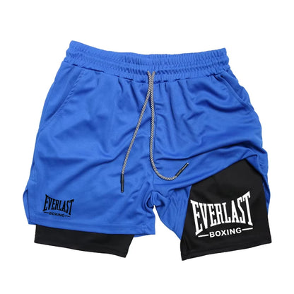 Men's Quick Dry Double Layer Compression Gym Shorts RL0365