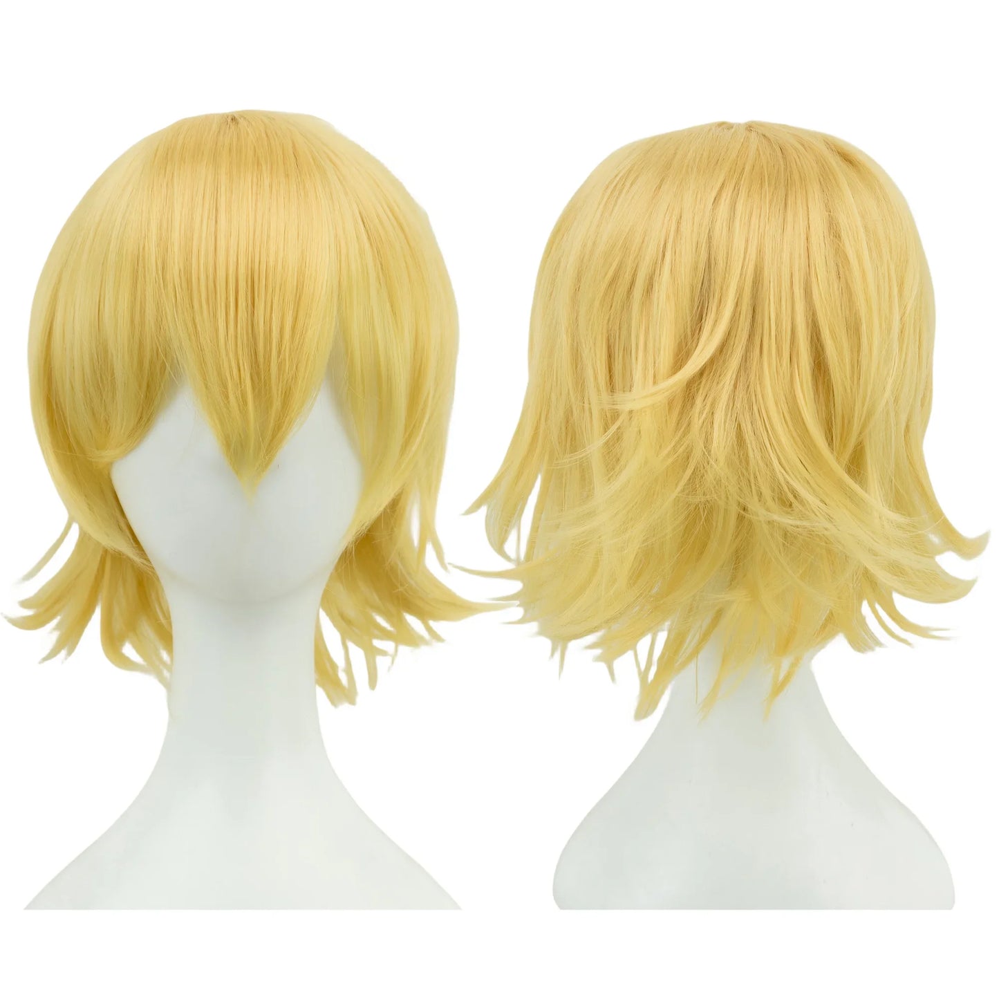Unisex 12 Inch Short Bob Cosplay Wig with Bangs