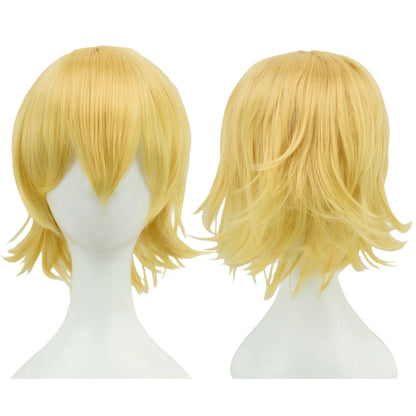 Unisex 12 Inch Short Bob Cosplay Wig with Bangs