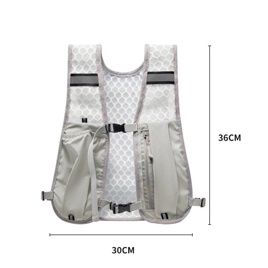 Lightweight Reflective Running Hydration Vest with Phone Pocket